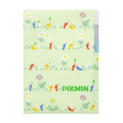 Japan Pikmin 3 Pockets A5 Clear File - Light Green