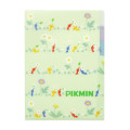 Japan Pikmin 3 Pockets A5 Clear File - Light Green - 1