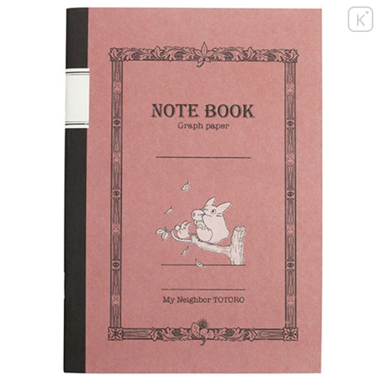 Japan Ghibli B6 Notebook - My Neighbor Totoro / Pink Red Grid - 1