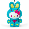 Japan Sanrio Mascot Holder - Hello Kitty : Colorful Bunny Green - 2