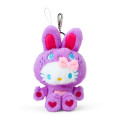 Japan Sanrio Mascot Holder - Hello Kitty : Colorful Bunny Purple - 1