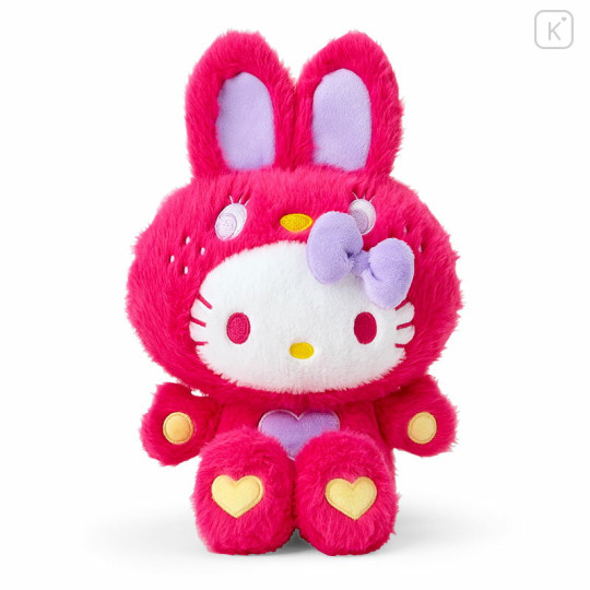 Japan Sanrio Plush Toy - Hello Kitty : Colorful Bunny Red - 1