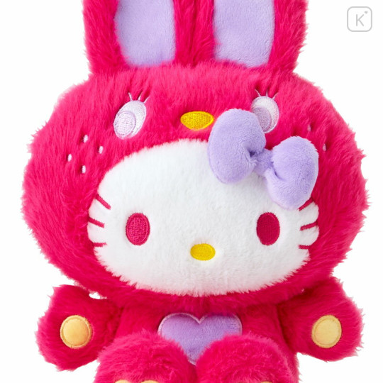 Japan Sanrio Plush Toy - Hello Kitty : Colorful Bunny Red - 3