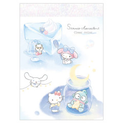 Japan Sanrio Mini Notepad - Characters / Cool Watercolor Blue