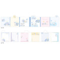 Japan Sanrio Patter Memo - Characters / Cool Watercolor Blue - 2