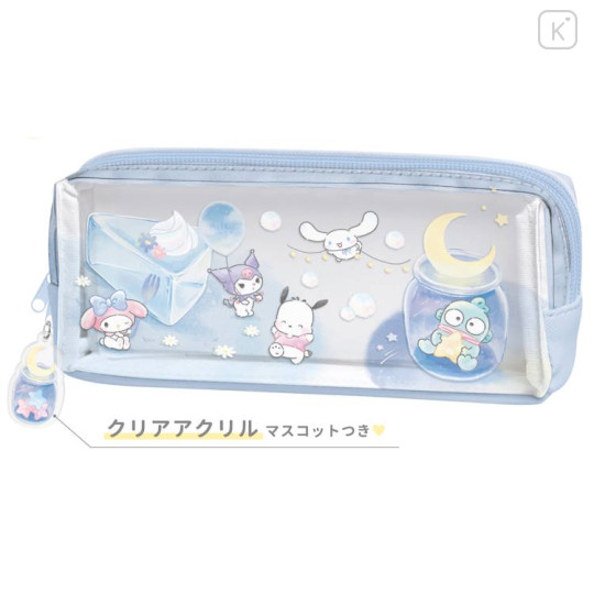 Japan Sanrio Pen Pouch Pencil Case - Characters : Cool Watercolor Blue - 2
