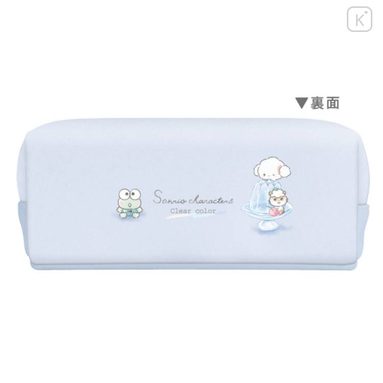 Japan Sanrio Pen Pouch Pencil Case - Characters : Cool Watercolor Blue - 3