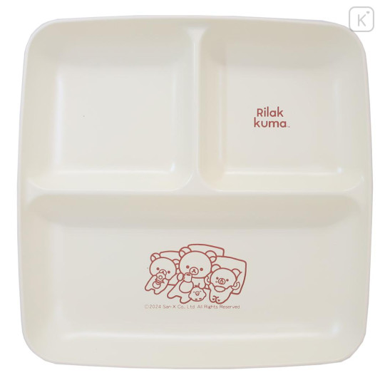 Japan San-X Divided Plate - New Basic Rilakkuma Brown - 1