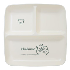 Japan San-X Divided Plate - New Basic Rilakkuma Green