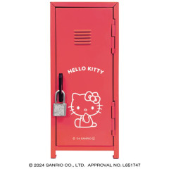 Japan Sanrio Can Piggy Bank with Lock Case - Hello Kitty / Locker Style Desktop Organizer