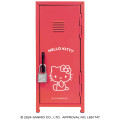 Japan Sanrio Can Piggy Bank with Lock Case - Hello Kitty / Locker Style Desktop Organizer - 1