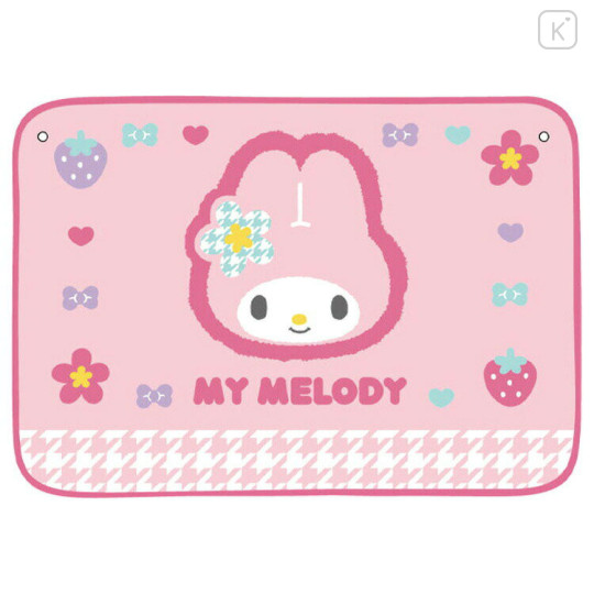 Japan Sanrio Blanket with Button - My Melody / Y2k Houndstooth - 1