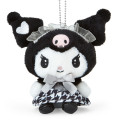 Japan Sanrio Mascot Holder - Kuromi / French Houndstooth - 2