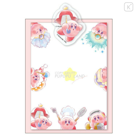 Japan Kirby Notepad Memo with Binder - Kirby / Copy Ability - 1