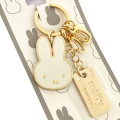 Japan Miffy Metal Keychain - Miffy / Gold White Face - 2