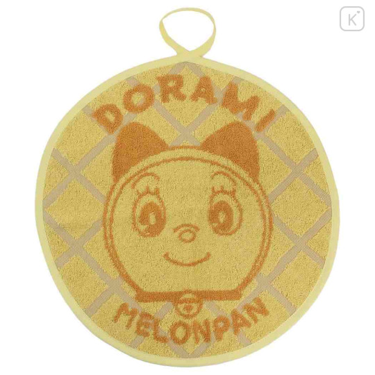 Japan Doraemon Hand Towel with Loop - Dorami : Melon Bread - 1