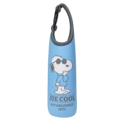 Japan Peanuts Plastic Bottle Holder - Snoopy / Joe Cool