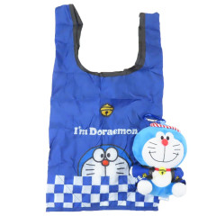 Japan Doraemon Eco Shopping Bag & Mascot Plush - Doraemon / Summer Festival Smile