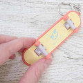 Japan Crayon Shin-chan Keychain - Shinnosuke Nohara & Shiro / Skateboard Yellow Orange - 2