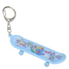 Japan Crayon Shin-chan Keychain - Shinnosuke Nohara & Shiro / Skateboard Blue