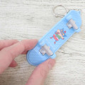 Japan Crayon Shin-chan Keychain - Shinnosuke Nohara & Shiro / Skateboard Blue - 2