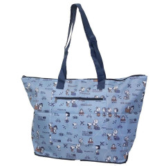 Japan Peanuts Travel Foldable Bag - Snoopy / Kids Blue