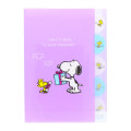 Japan Peanuts 5 Pockets A4 Index File Holder - Snoopy & Woodstock / Light Purple - 1