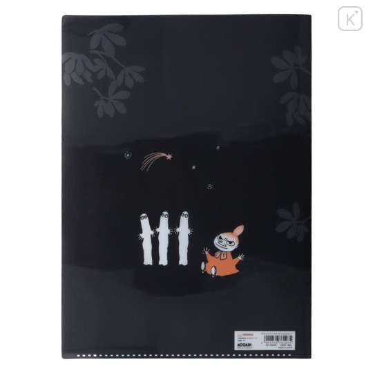 Japan Moomin 5 Pockets A4 Index File Holder - Hattifatteners & Little My / Black - 2