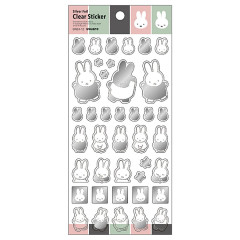 Japan Miffy Clear Seal Sticker - Silver Foil B