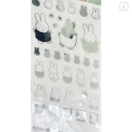 Japan Miffy Clear Seal Sticker - Silver Foil B - 3