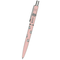 Japan Miffy Ballpoint Pen - Miffy / Silver Foil Pink