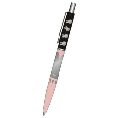 Japan Miffy Ballpoint Pen - Miffy / Silver Foil Black Pink