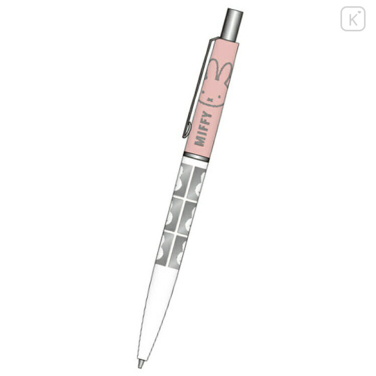 Japan Miffy Ballpoint Pen - Miffy / Silver Foil Pink White - 1