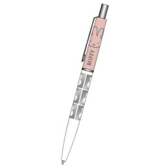 Japan Miffy Ballpoint Pen - Miffy / Silver Foil Pink White