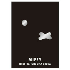 Japan Miffy Postcard - Miffy / Silver Foil Black Face