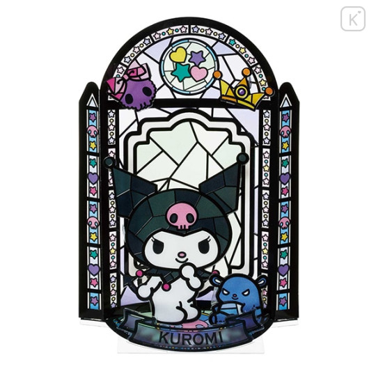 Japan Sanrio Kumitera Stained Glass Paper Craft Kit - Kuromi - 2