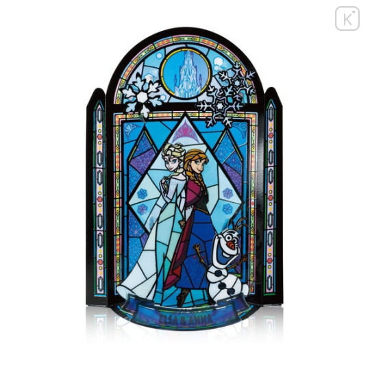 Japan Disney Kumitera Stained Glass Paper Craft Kit - Anna & Elsa - 1