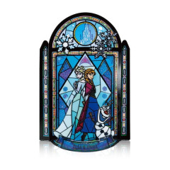 Japan Disney Kumitera Stained Glass Paper Craft Kit - Anna & Elsa