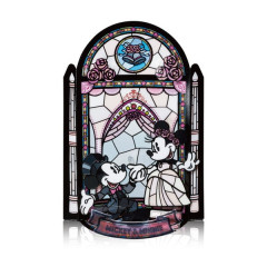 Japan Disney Kumitera Stained Glass Paper Craft Kit - Mickey Mouse & Minnie Mouse