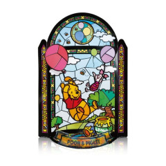 Japan Disney Kumitera Stained Glass Paper Craft Kit - Piglet & Pooh