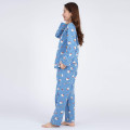 Japan Sanrio Gingham Shirt Pajamas (M) - Hello Kitty / Blue - 4