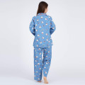 Japan Sanrio Gingham Shirt Pajamas (M) - Hello Kitty / Blue - 5