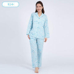 Japan Sanrio Gingham Shirt Pajamas (M) - Cinnamoroll / Mint