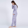 Japan Sanrio Gingham Shirt Pajamas (M) - Kuromi / Purple - 4