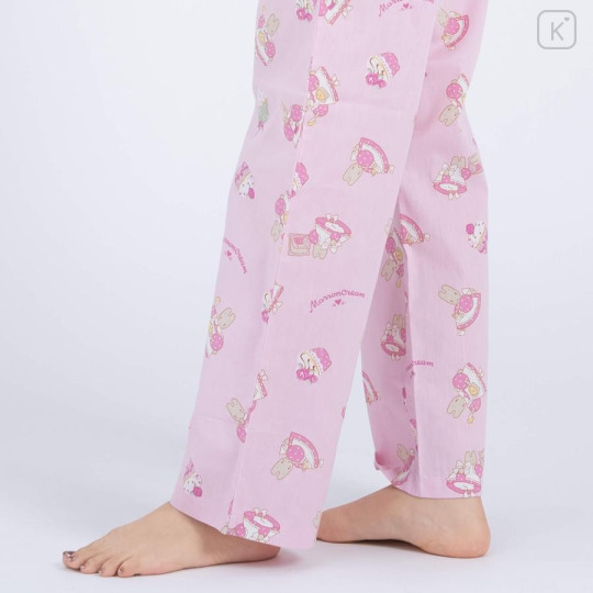 Japan Sanrio Shirt Pajamas (M) - Marron Cream / Pink - 3