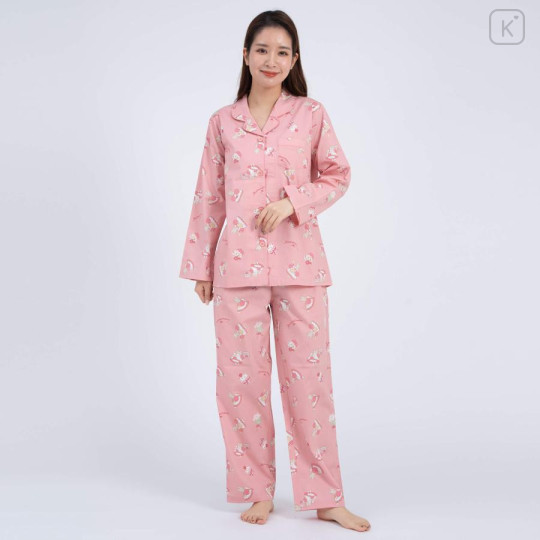 Japan Sanrio Shirt Pajamas (M) - Marron Cream / Apricot - 1