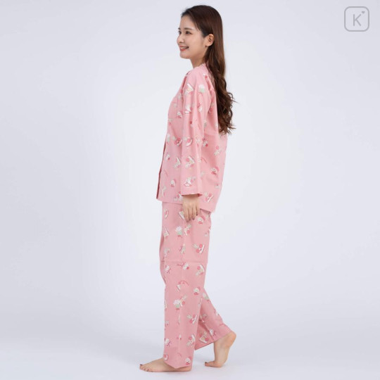 Japan Sanrio Shirt Pajamas (M) - Marron Cream / Apricot - 4