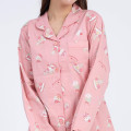 Japan Sanrio Gingham Shirt Pajamas (L) - Marron Cream / Apricot - 2