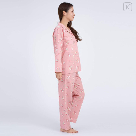 Japan Sanrio Gingham Shirt Pajamas (L) - Marron Cream / Apricot - 6