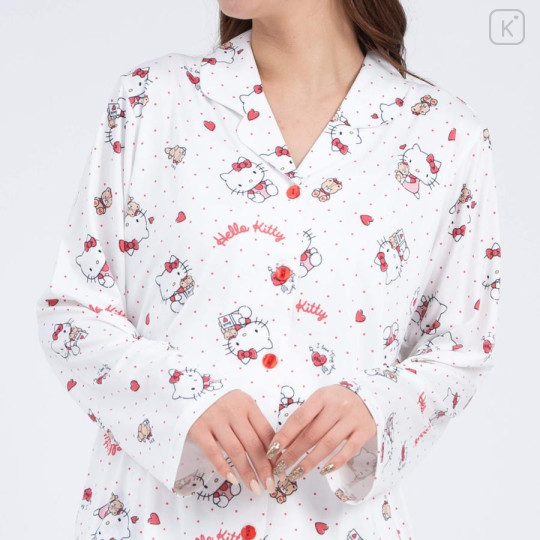 Japan Sanrio Shirt Pajamas (M) - Hello Kitty / White - 2